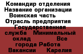 Командир отделения › Название организации ­ Воинская часть 6681 › Отрасль предприятия ­ Государственная служба › Минимальный оклад ­ 28 000 - Все города Работа » Вакансии   . Карелия респ.